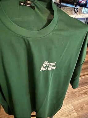 Forest Green "Trust No One" Graphic Tee